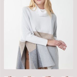 NWOT JOSEPH RIBKOFF colorblocked Poncho sweater